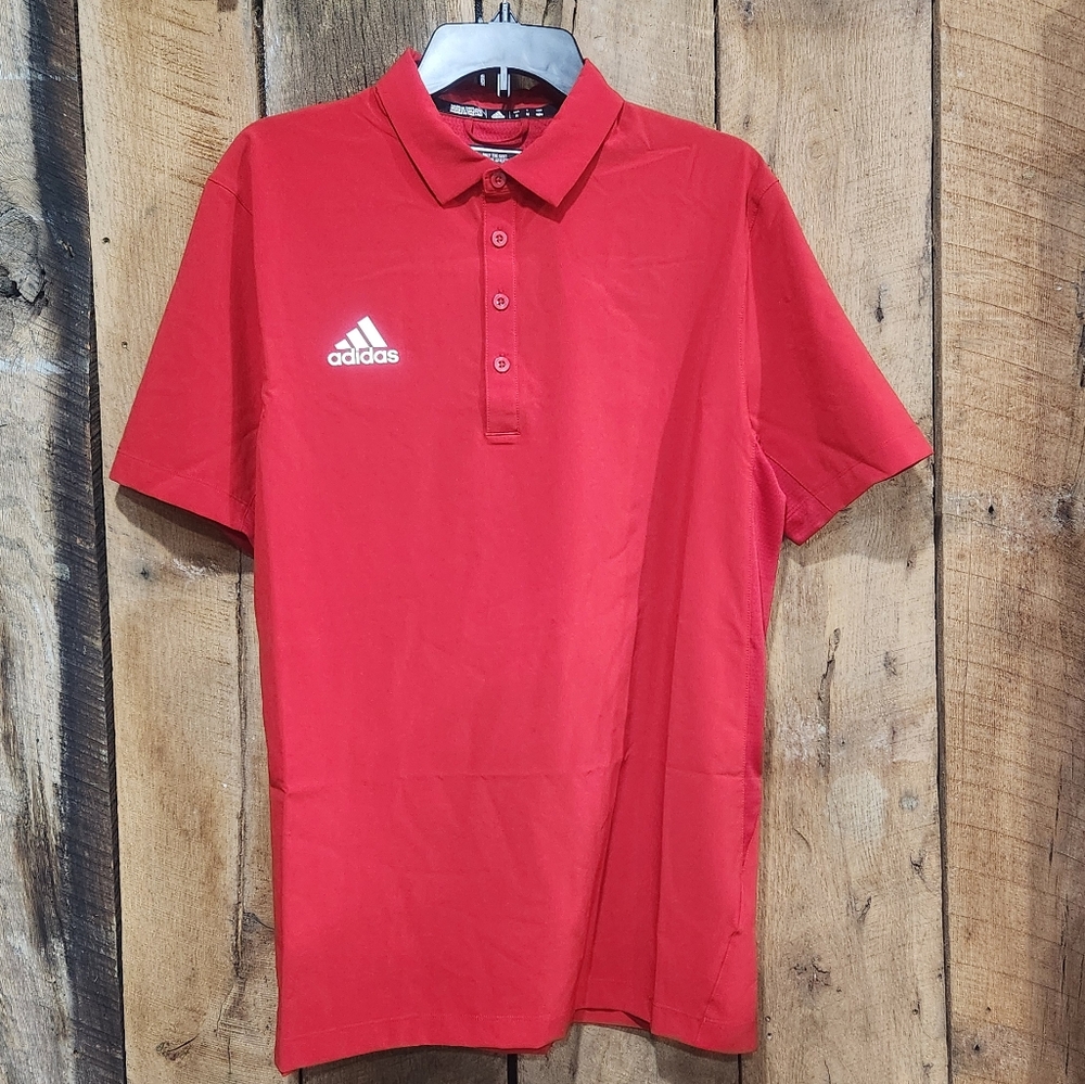 Adidas Red Polo Shirt Vibrant Classic Design